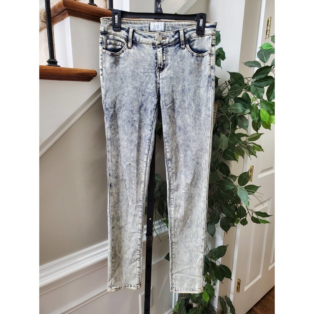 Celebrity Pink Women's Blue Denim Cotton Pull On Mid Rise Skinny Fit Jeans Pant